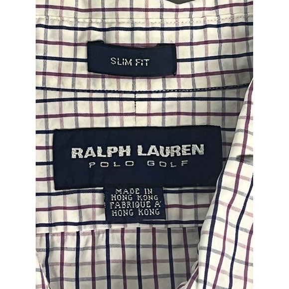 Men's polo Ralph Lauren longsleeve button-down plaid medium - Picture 3 of 14